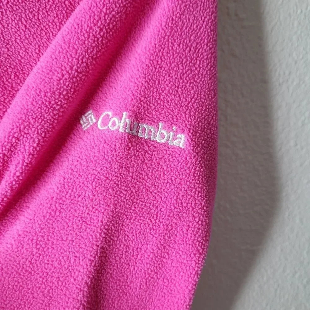 Girls pink sweater Columbia size small half zip